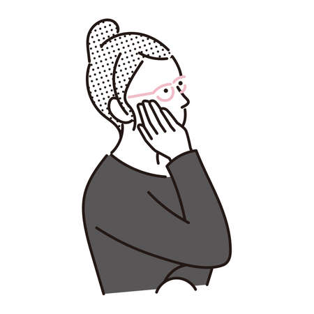 Woman thinkingのイラスト素材