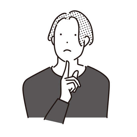 A man who thinksのイラスト素材