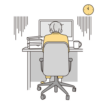 Business person tired from overtimeのイラスト素材