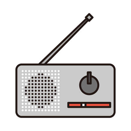 Radio vector illustration of disaster prevention goodsのイラスト素材