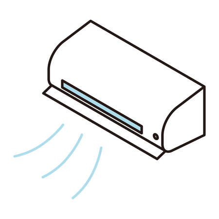 Vector illustration of air conditionerのイラスト素材