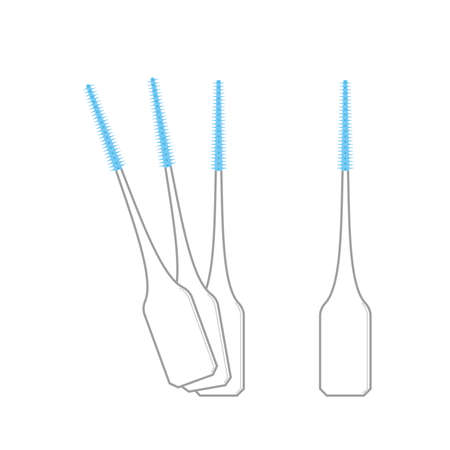 Illustration of rubber type interdental brushのイラスト素材