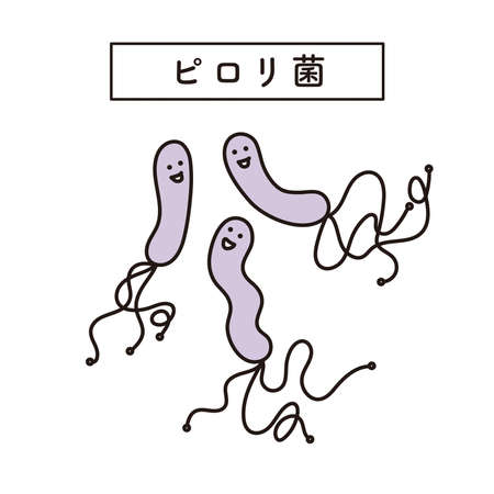 Illustration of Helicobacter pyloriのイラスト素材