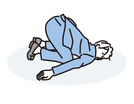 Desperate businessman in a suitのイラスト素材