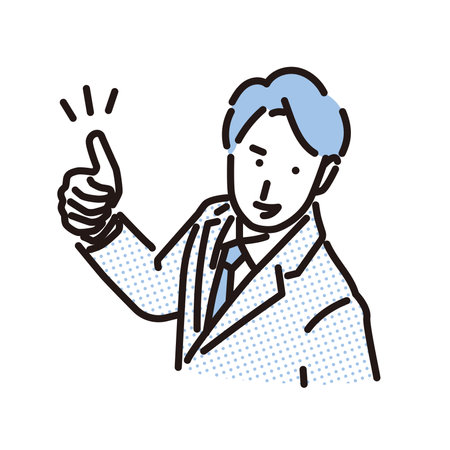 Man giving thumbs up good signのイラスト素材