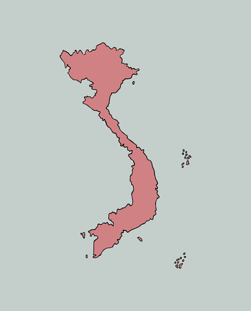 oriental geographic map vietnamのイラスト素材