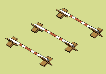 Equestrian obstacle vectorのイラスト素材