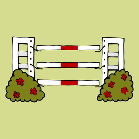 equestrian sport Jumping isolated vectorのイラスト素材