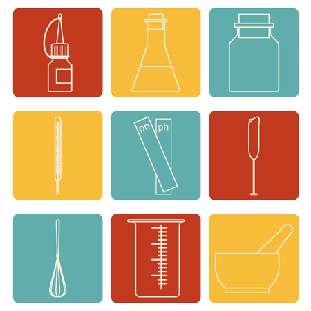 set icons of tools for handwork soapのイラスト素材
