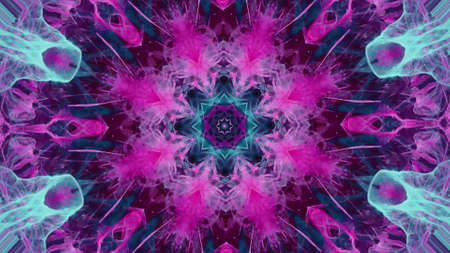 Kaleidoscopic background. Multi colors design. Disco mandala spectrum lights concert spot bulb....