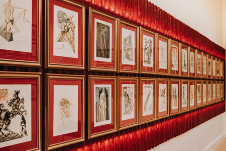 Prague, Czech - February 2023. Salvador Dali exhibition in Central Gallery.のeditorial素材