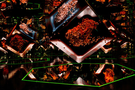 July 2023- Prague,Czechia. Interactive galaxy museum neon exhibition digital artのeditorial素材