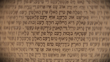 Hebrew Bible. Exploring rare religious sacred jewish heritage scriptures.の写真素材