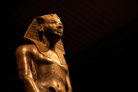 Statue Of Khafre - Ancient Egyptian Monarch, Carved From Diorite. Historicalの写真素材