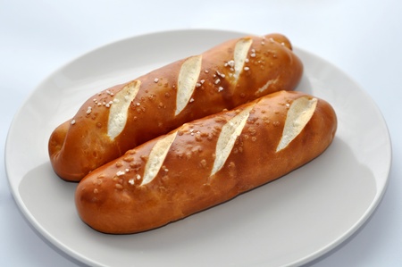 Two loaf of bread on the plate