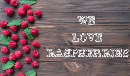 We love raspberriesの写真素材