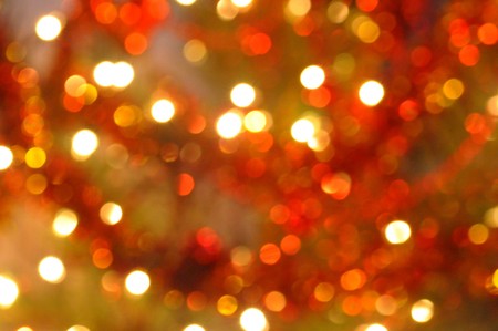 glowing Christmas lights (blur abstract color background) の写真素材