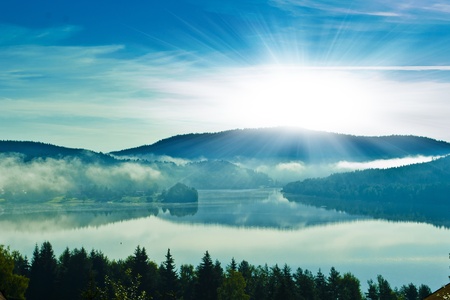 sun light on morning timeの写真素材