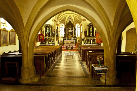 nice interior of silent churchのeditorial素材