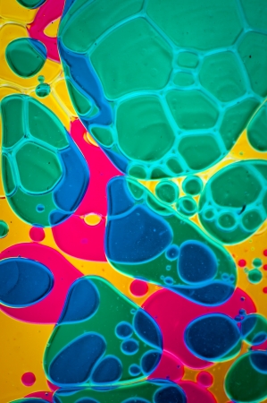 background of abstract colored bubblesの写真素材
