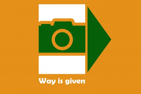 signposting for photographers - way is givenの写真素材