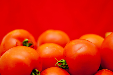 detail of group red tomatoの写真素材