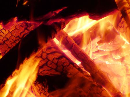 Detail of a campfire
