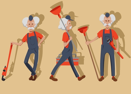 set of plumbersのイラスト素材
