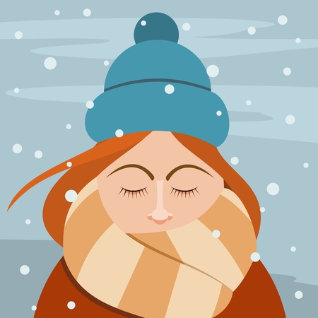 girl in winter clothesのイラスト素材