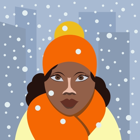 girl in winter clothesのイラスト素材