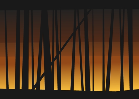 fire in the night foresのイラスト素材