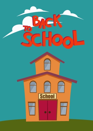 school building illustrationのイラスト素材