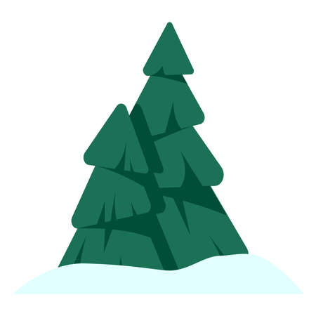 Fir trees in a snowdrift.のイラスト素材