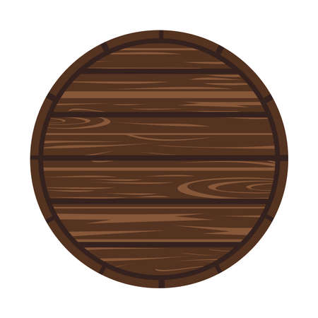 Wooden barrel. Vector isolated object.のイラスト素材