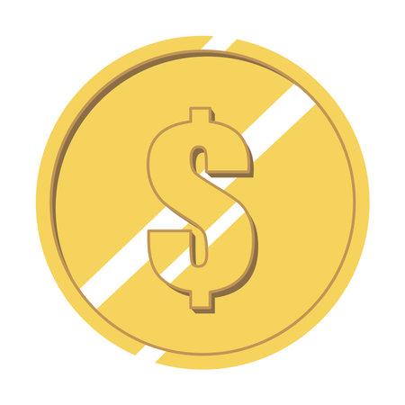 Gold coin. Vector isolated object.のイラスト素材