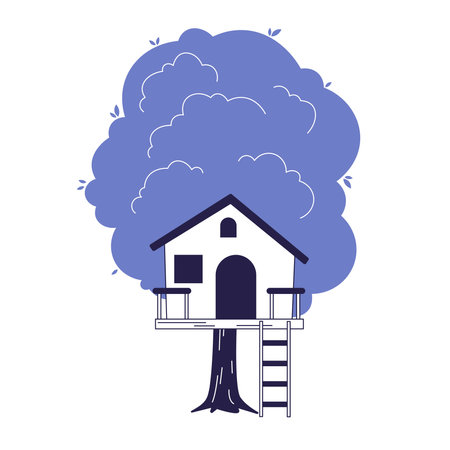 Children's tree house.のイラスト素材