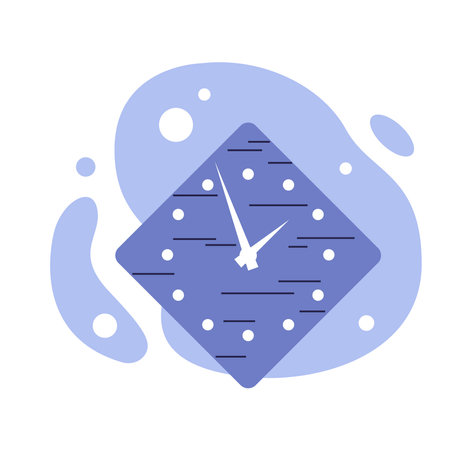 Wall clock with dial.