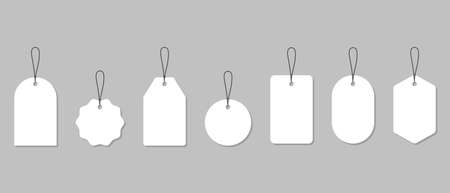 Price tag vector collection. paper blank label setのイラスト素材