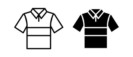 Polo shirt vector icon set. Clothing symbol. Apparel logo for mobile concept and web designのイラスト素材