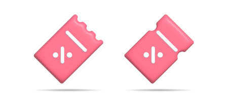3d promo code, coupon vector icons set. ecommerce promotional offer tags. 3d discount ticket symbolのイラスト素材