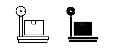 Weight scale icon vector set. Ð¡ommodity scales symbolのイラスト素材