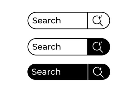 Ai search icon vector set. Artificial Intelligence element for app, website and interface