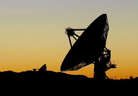 VLA radio telescope in New Mexico USAの写真素材