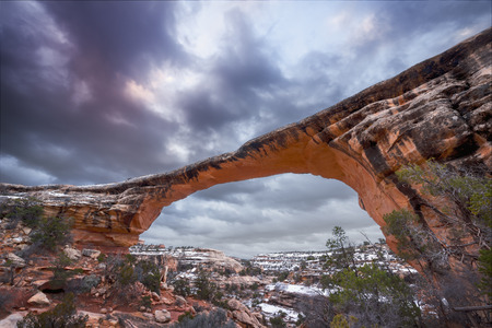 Owachomo Bridge,  Natural Bridges National Monument, Utah, USAの写真素材