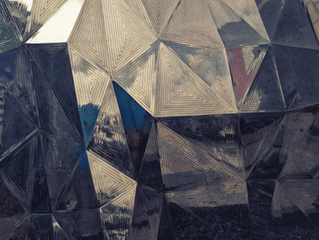 Mirror with triangle shape designの写真素材