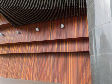 wooden wallの写真素材
