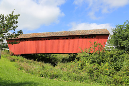 Side view of Imes Bridge, Iowa