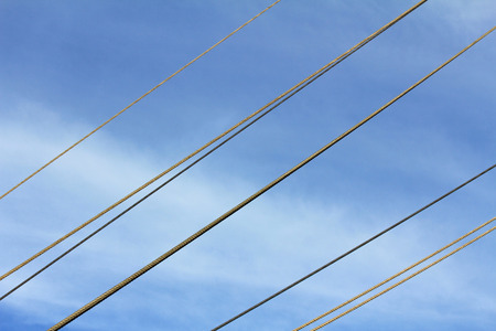 The ropes on blue sky