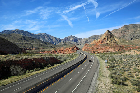 I15 through Virgin River Canyon  Arizonaの写真素材