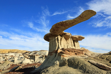 King of wings- famous hoodoo in Bisti Wilderness Area, New Mexico